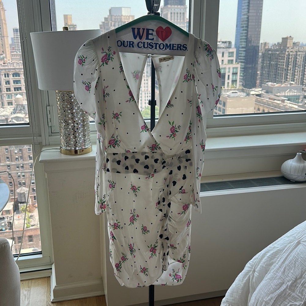 For Love & Lemons black heart and flowers dress. Size small, worn once!